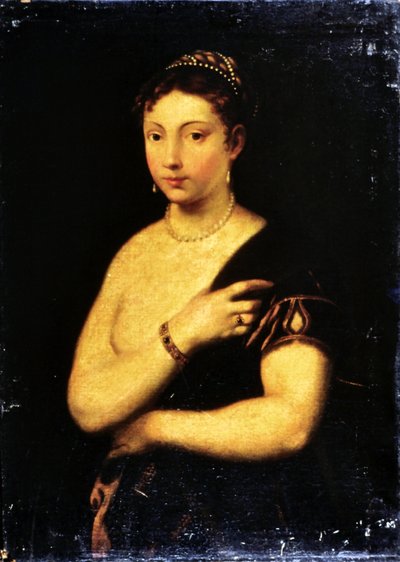 Girl in a Fur Coat by Tiziano Vecelli
